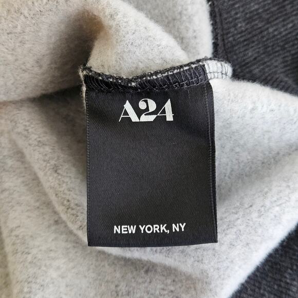 A24 Studios Pullover Sweatshirt Patch Logo Crewneck Dark Gray | Men Large - Picture 15 of 16